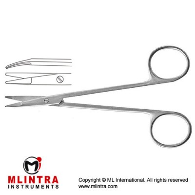 Shea Vein Graft Scissor Curved Stainless Steel, 12 cm - 4 3/4"